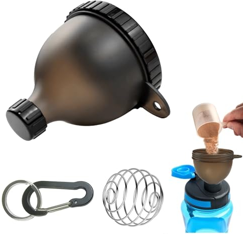 Generic Récipient à poudre de protéines, mini entonnoir pour shaker, doseur de poudre pour shaker, sans BPA, récipient à poudre de protéines pour les déplacements, avec blender Bottle Shaker 100 ml
