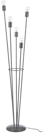 Decor Space Fackel aus pulverbeschichtetem Stahl mit Epoxid-Beschichtung, Höhe 155 cm (Silber)