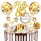 Tortendeko 80 Geburtstag, 80 Geburtstag Deko 20 Pcs Gold Torten, Hello 80 Cake Topper mit Geburtstagskerzen, für 70. Geburstagstorte Deko Mann Frau