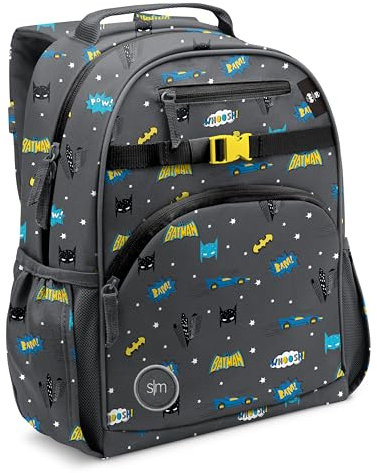 Simple Modern DC Comics Batman Kleinkind-Rucksack für Schule, Mädchen und Jungen, Kindergarten-Rucksack, Fletcher-Kollektion, 38,1 cm hoch, Batman POW!