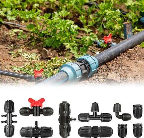 Tropfschlauch Bewässerung, Bewässerung Anschluss Kit für Schläuche Bewässerungsschlauch Tropfschlauch Gartenschlauch Schlauchverbinder Schlauchkupplung Set Perlschlauch Verbinder für Garten (A)
