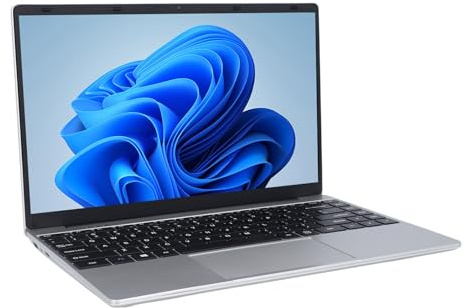 Jectse 14,1-Zoll-Laptop, für 11 Pro Laptop 1920 X 1080, Ultradünn, für die Arbeit in Schulen und Büros (EU-Stecker 100-240 V 8GB+128GB)