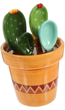 Mikinona Robustes Bruchsicheres Messlöffel-set Zum Backen in Kaktusform 5er-set Für Den Einsatz in Der Küche