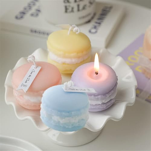 4 Pack Duftkerze Set, Nette duftende Soja Kerzen für Geburtstag Hochzeit Feiertag Dekor Kerze (mehrfarbig)