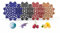 12 x Urinal Deodoriser Screens, 30 Days of Freshness, Mat Suppressant, Toilet Fragrance, Anti Splash, MADE IN THE UK, from Recycled Materials (Various Colour/Scent)