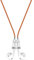 Lawonda Halteband Kompatibel mit AirPods 1/2/ 3, AirPods Pro/Pro 2, PU Leder Anti-Verlust-Umhängeband für AirPods Strap Halter Band Halterung Magnetisch Sport-Saiten-Umhängeband Orange Rot Silber