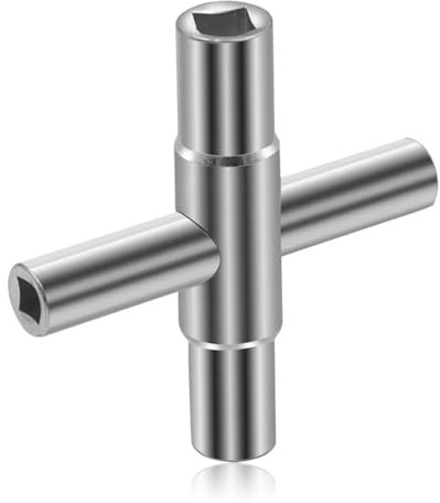 Clé carrée multifonctionnelle à 4 voies, clé de robinet extérieur, boîte électrique, compteur électrique, boîte d'armoire, dimensions intérieures 6,5 mm/7 mm/8 mm/9 mm, clé à douille en métal, clé