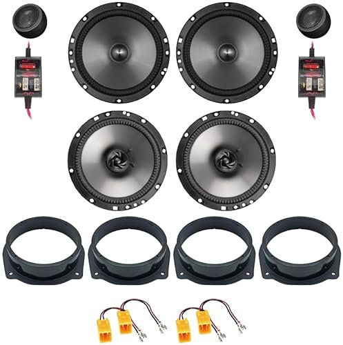 IPNOSIS Kit de 6 altavoces SPECTRON SP-RC26 + AXTON AE165 para Fiat Bravo desde 2007 en adelante + 2 soportes delanteros + 2 soportes traseros + 4 conectores