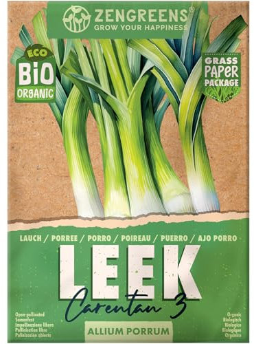 ZenGreens® - Semillas de puerrobio - Semillas de verduras para cultivar fácilmente en el jardín, balcón o parterre elevado - Semillas de hortalizas - porro, ajo porro - carentan 3