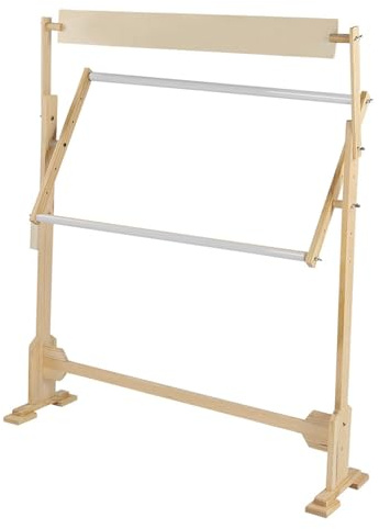 Versatile Large Size Adjustable Embroidery Stand Wood Frame for Cross Stitch Needlepoint Needlework with 360° Rotation