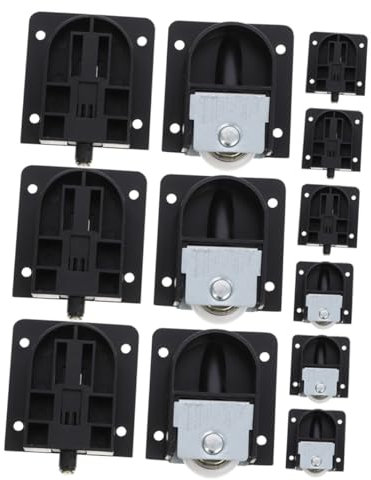 IWOWHERO Poleas Para Puerta Corredera De Armario 12 Juegos Rodamientos Silenciosos, Poleas De Alta Resistencia Para Puertas Corredizas De Gabinetes y Roperos