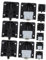 IWOWHERO 12 Juegos Rueda De Puerta Corredera Kit De Armario Con Puertas Correderas Llave Ruedas Para Puerta Corredera De Armario Industrial Rodillo De Puerta Corredera Black El Plastico