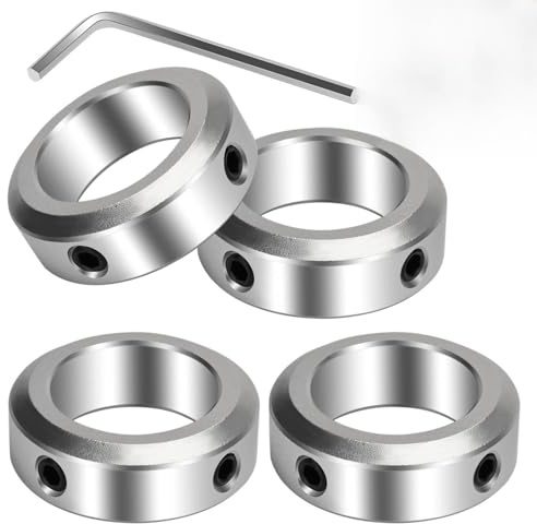 Stellringe 25mm Innen Klemmring Feststellring Stellringe Welle(4stk,25mm) | Stellring Feststellringe für Rad Schubkarre Axle Getriebe Montagen CNC Maschine Werkzeuge Aluminiumlegierung