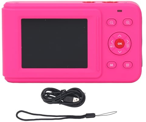 Digitalkamera 72MP 2,5K Video Dual Screen Compact Camera 16x Zoom Autofokus -Selfie -Kamera für Reisetreffen Graduationen (Rot)