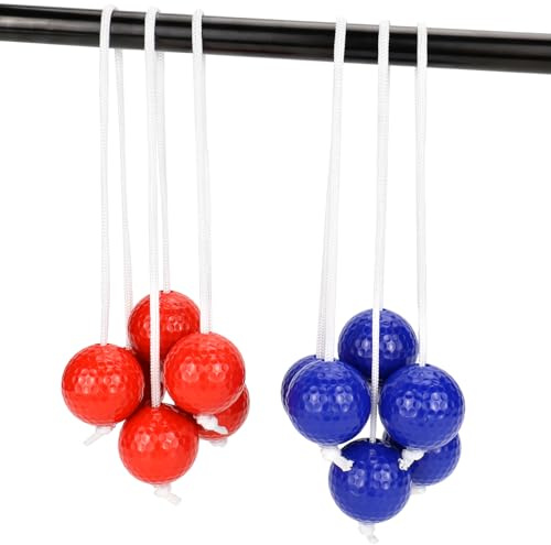 ELNLE 6 Pairs of Ladder Golf Balls Rubber Ladder Golf Balls Ladder Golf Ball for Throwing Games, Ladder Golf Balls Replacement Balls for Toss Game, Golf Training Balls, Throwing Game Children Adults
