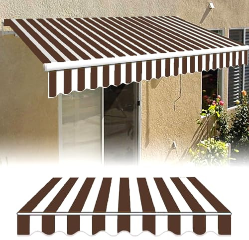 Premium 6x3m Versenkbare Terrassenmarkise - UV-beständiges 280g/m² Polyester Sonnenschutz mit PU-Beschichtung für stilvolles Vordach im Freien, perfekt für Garten & Balkon Schutz