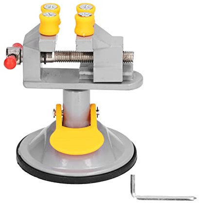 BSTCAR Tornillo de Banco para Tallar con Ventosa, Mini Prensas de Taladro Universales para Escritorio, Rotación de 360 ​​grados