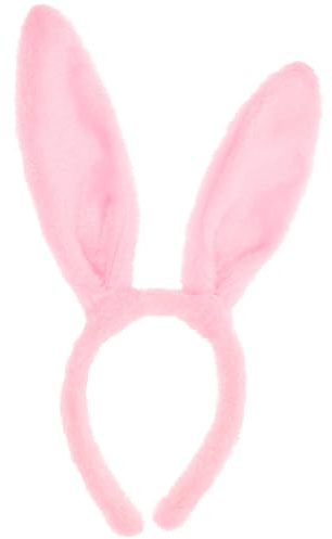 KESYOO Ensemble de bandeaux avec oreilles de lapin en peluche, serre-tête rose pour costume et mode.