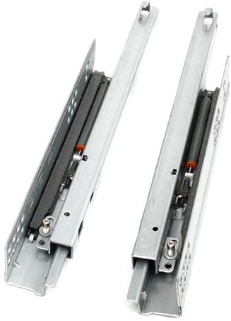 4pcs Rebound Press to Release Push Open Under Mount Drawer Slide Rail Runner 25KG for Drawer(20inches 500MM)