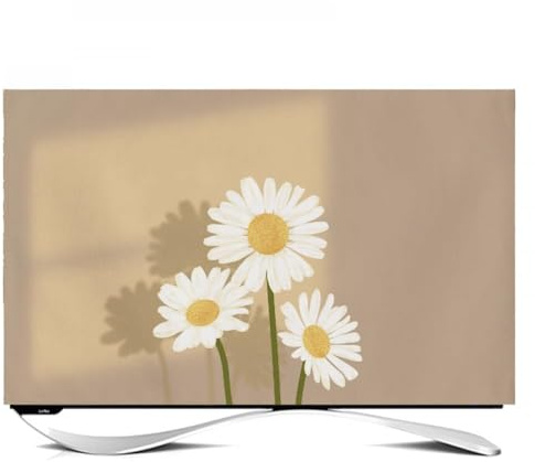 GPDNBIEU, 32-80 Pouces for écrans Plats/incurvés, moniteurs de Bureau ou muraux, décoration Simple for téléviseur/Ordinateur(Flower4,32inch)