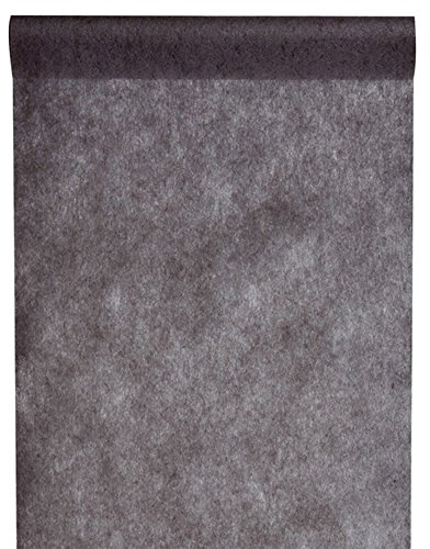 Tischläufer Schwarz, 10m lang, 30cm breit, Vlies, Tischdekoration, kombinierbar