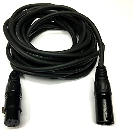 OmniaLaser xlr0.5mt-s Cable Profesional Audio DMX Cannon XLR M/F, Trenzado, apantallado y equilibrado, 0.5 Metros
