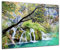 Bilderdepot24 Glasbild - Wasserfall im Herbst - 80x60 cm - Deko Glas - Wandbild aus Glas - Bild auf Glas - moderne Bilderdepot24 Glasbilder - Glasfoto - Echtglas