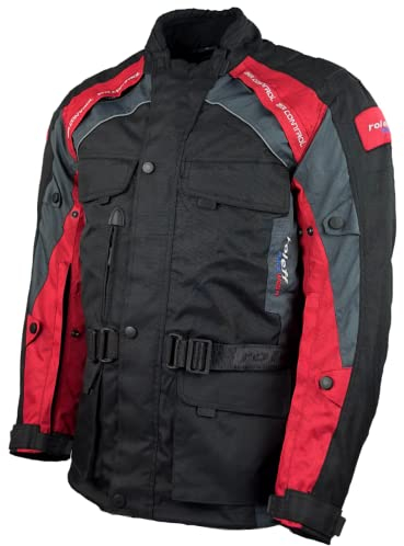 Motorradjacke Herren mit CE Protektoren Regenmembrane Thermofutter Textil Motorrad Jacke