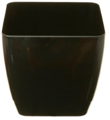 Whitefurze G0616SQ 16cm Square Indoor Pot Cover - Black