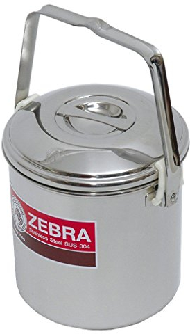 ZEBRA THAILAND Loop Handle Pot Auto Lock 14 cm, Stainless Steel, Silver
