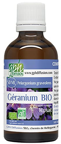 Géranium Rosat Bio (Pelargonium graveolens) - Huile essentielle 50 ml