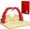 LINPOPUP®, Pop Up 3D Karte, Weihnachtskarte, Glückwunschkarte, Engel Mistelzweig, LIN17736, N410