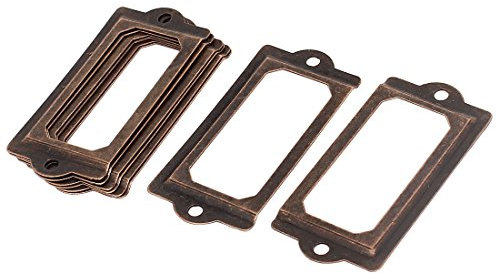sourcingmap 8 Pcs Porte-Étiquette Cadres 70mmx33mm Cabinet Étagères Tiroir Nom Carte