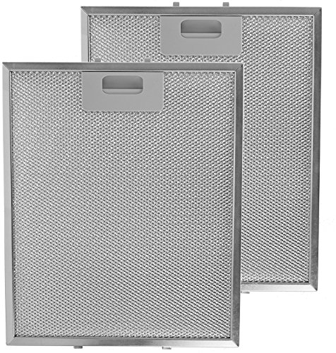 SPARES2GO Metal Mesh Filter for SMEG Cooker Hood/Kitchen Extractor Fan Vent (Pack of 2 Filters, Silver, 300 x 250 mm)