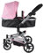 Bandits & Angels Puppenwagen Pink Black Black Angel 2in1 Softpink ab 3 Jahren – Puppenwagen – Für Mädchen – Komplett faltbar – Mit Einkaufskorb