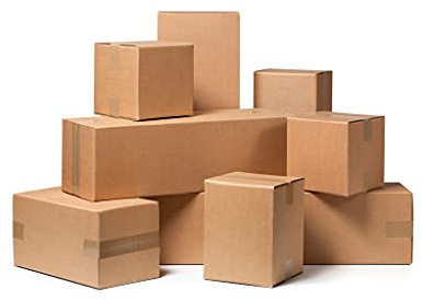 Umzugskartons, Versandkartons, 60 x 40 x 15 cm, Verpackungskartons für Umzug, Umzugskartons aus Wellpappe, leicht, solide und robust, 5 Stück, hergestellt in Italien