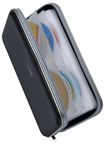 Wismart 72 Capacity Heavy Duty CD DVD Blu-ray Media Case Storage Holder Organizer Wallet (Black)