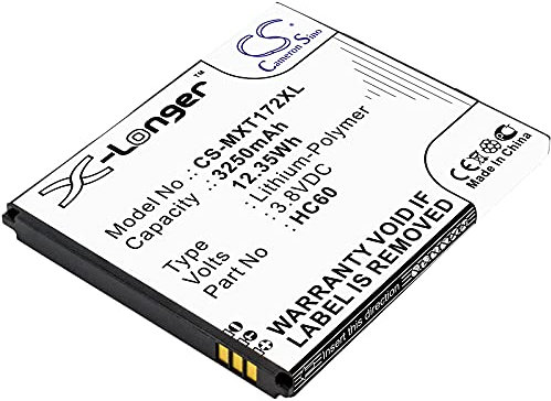 CS-MXT172XL Battery 3250mAh compatible with [Motorola] Moto C Plus, Moto C Plus Dual SIM, XT1723, XT1724, XT1725 replaces HC60