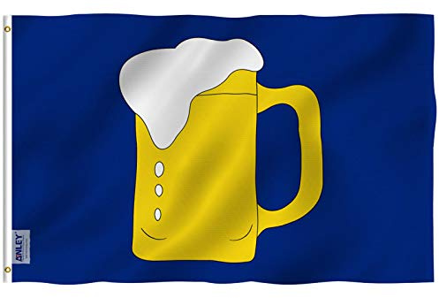 Anley Fly Breeze 3x5 Fuß Bierkrug Flagge - Lebendige Farbe und UV-beständig - Doppelt genäht - Bierkrug BM Werbe- oder Servicegeschäft Flaggen Polyester mit Messingösen 3 X 5 Ft