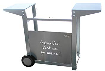 Chariot INOX Plancha 2 Feux avec façade CHI008