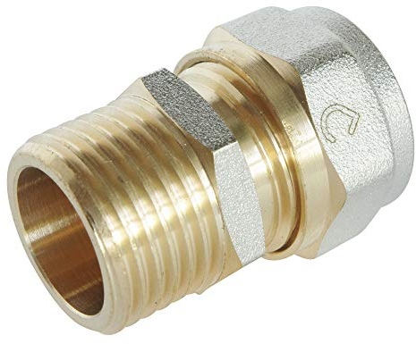 SOMATHERM FOR YOU - / 3716-16-15 - Compresión recta ajustada para Multilayer Ø16 tubo - Male 15/21 (1/2 '')