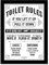 Printers Mews Toilet Rules A5 Print in Black Frame Bathroom Art Prints Bathroom Print Décor 18 X 24.5cm (7x9.6inch)