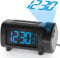 Liorque Radiowecker mit großem VA Display, digitaler Wecker 180°, 12/24 h, 4 Helligkeitsstufen, USB-Port, DST, Speicherfunktion