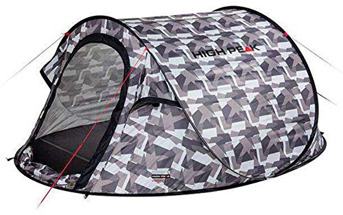 High Peak Wurfzelt Vision 2, Pop Up Zelt für 2 Personen, Festivalzelt freistehend, super leichtes Schnellöffnungs-Wurfzelt, 2000 mm wasserdicht, UV 60 Sonnenschutz, Ventilationssystem, Moskitoschutz