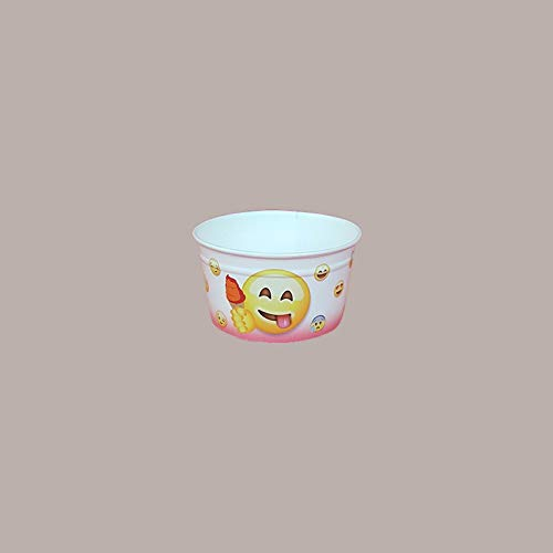 Lucgel Lot de 250 tasses en carton pour crème glacée Dessert Graphique Emoji 120cc