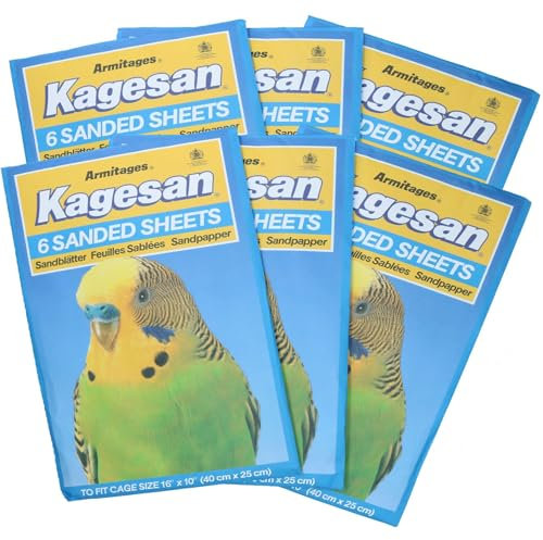 AB Tools Schleifpapier, 36 Bögen, für Wellensittiche, Vögel, 25 x 40 cm