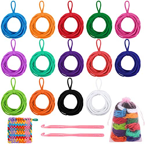 Aodaer 288 Stück Loom-Topflappen-Schlaufen zum Weben von Webstuhlen, elastische Topflappen-Schlaufen, Weben, Basteln, Nachfüllen, mit mehreren Farben für Bastelbedarf, kompatibel 17,8 cm Webrahmen