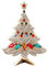TOSSPER Vintage Farbige Weihnachtsbaum Brosche Pin Hochzeitsfest Schmuck