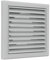 Vents 4 inch - 100 mm Grey Fixed Blade Grille Fly Mesh and Rear Spigot Wall Ceiling Mounting Plastic Louvre Insect Screen for Bathroom Fittings Kitchen Cooker Hood Ventilation Fans Plastic