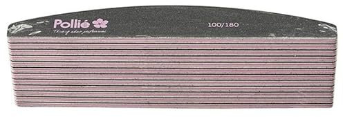 PACK 12 LIMAS 100/180 NEGRA MEDIA LUNA ACOLCHA